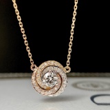 14k Gold 0.30 Ct Natural G Diamond Necklace