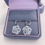 14k Gold 1.40 Ctw Natural H Diamond Earrings