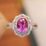 14k Gold 1.88 Ctw Natural Sapphire & Diamond Ring