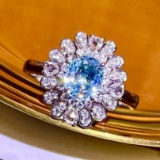 14k Gold 1.20 Ctw Natural Paraiba Tourmaline & Diamond Ring