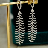 14k Gold 1.3 Ct Natural H Diamond Earrings