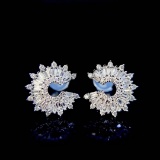 14k Gold 0.55 Ct Natural H Diamond Earrings