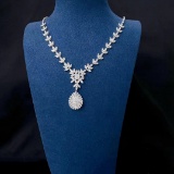 14k Gold 3.9 Ct Natural H Diamond Necklace