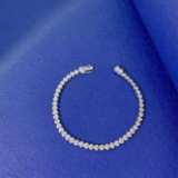 14k Gold 2.26 Ct Natural H Diamond Bracelet