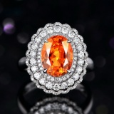 14k Gold 5.83 Ctw Natural Partschinite & Diamond Ring/pendant