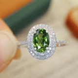 14k Gold 1.21 Ctw Natural Sapphire & Diamond Ring