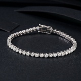 14k Gold 4.34 Ct Natural H Diamond Bracelet