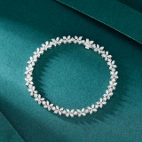 14k Gold 3.98 Ctw Natural H Diamond Bracelet