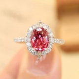 14k Gold 1.85 Ctw Natural Spinel & Diamond Ring