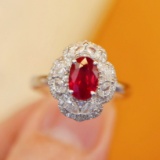 14k Gold 1.63 Ctw Natural Ruby & Diamond Ring/pendant