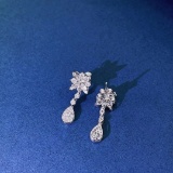 14k Gold 0.84 Ctw Natural H Diamond Earrings