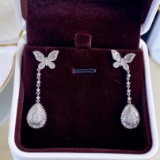 14k Gold 1.5 Ct Natural H Diamond Earrings