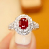 14k Gold 1.70 Ctw Natural Ruby & Diamond Ring