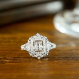 14k Gold 0.65 Ct Natural H Diamond Ring