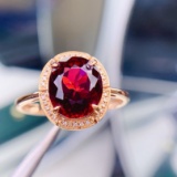 14k Gold 4.0 Ct Natural Tourmaline & Diamond Ring