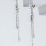 14k Gold 0.93 Ctw Natural H Diamond Earrings