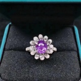 14k Gold 2.28 Ctw Natural Sapphire & Diamond Ring/pendant