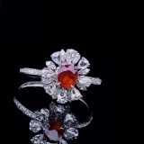 14k Gold 0.97 Ctw Natural Ruby & Diamond Ring/pendant