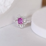 14k Gold 1.55 Ctw Natural Sapphire & Diamond Ring