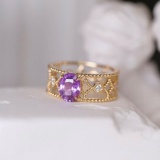 14k Gold 1.72 Ctw Natural Sapphire & Diamond Ring