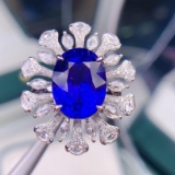 14k Gold 10.99 Ctw Natural Tanzanite & Diamond Ring