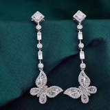 14k Gold 1.84 Ct Natural H Diamond Earrings