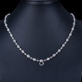 14k Gold 14.68 Ctw Natural Sapphire & Diamond Necklace