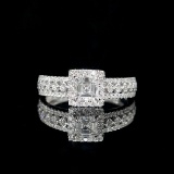 14k Gold 0.85 Ctw Natural G Diamond Ring