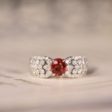 14k Gold 0.98 Ct Natural Ruby & Diamond Ring
