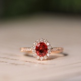 14k Gold 1.05 Ct Natural Ruby & Diamond Ring