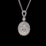 14k Gold 0.5 Ct Natural H Diamond Necklace