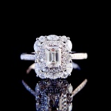 14k Gold 0.9 Ctw Natural E Diamond Ring