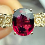 14k Gold 3.49 Ct Natural Tourmaline & Diamond Ring