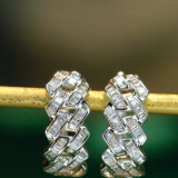 14k Gold 0.5 Ct Natural H Diamond Earrings