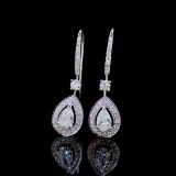 14k Gold 1.11 Ctw Natural H Diamond Earrings