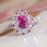 14k Gold 2.71 Ctw Natural Sapphire & Diamond Ring