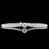 14k Gold 1.40 Ctw Natural H Diamond Bracelet