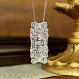 14k Gold 0.16 Ct Natural H Diamond Necklace