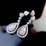 14k Gold 1.33 Ctw Natural H Diamond Earrings