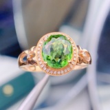 14k Gold 2.6 Ct Natural Tourmaline & Diamond Ring