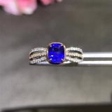14k Gold 1.53 Ctw Natural Sapphire & Diamond Ring