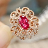 14k Gold 1.6 Ctw Natural Ruby & Diamond Ring/pendant