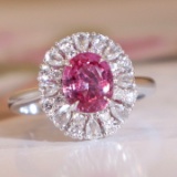 14k Gold 2.29 Ctw Natural Sapphire & Diamond Ring