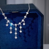 14k Gold 1.2 Ct Natural H Diamond Necklace
