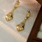 14k Gold 0.74 Ct Natural H Diamond Earrings