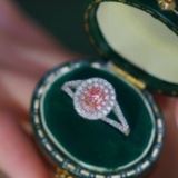 14k Gold 0.47 Ctw Natural Pink Diamond & Diamond Ring