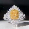 14k Gold 2.26 Ctw Natural Yellow Diamond & Diamond Ring/pendant