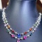 14k Gold 16.4 Ctw Natural Sapphire & Diamond Necklace