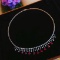 14k Gold 7.8 Ctw Vivid Red Natural Ruby & Diamond Necklace