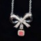 14k Gold 0.32 Ctw Natural Pink Diamond & Diamond Necklace